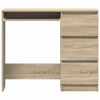 vidaXL Desk Sonoma Oak 90x45x76 cm Engineered Wood