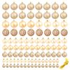 vidaXL 100 Piece Christmas Ball Set 3/4/6 cm Rose/Gold