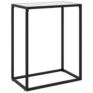 vidaXL Console Table White 60x35x75 cm Tempered Glass