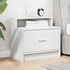vidaXL Bedside Cabinet with Drawer White 51x31x47 cm
