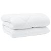 vidaXL Duvet with Pillows 3 pcs White Microfiber and Down Feather