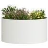 vidaXL Garden Planter White 40 x 40 x 20 cm Steel