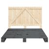 vidaXL Bed Frame without Mattress Grey 140x200 cm Solid Wood Pine
