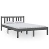 vidaXL Bed Frame without Mattress Grey Solid Wood 120x200 cm