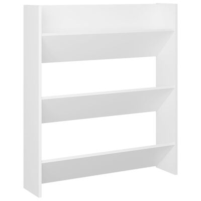 vidaXL Wall Shoe Cabinet White 80x18x90 cm Engineered Wood