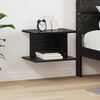 vidaXL Bedside Table Black Oak 40 x 30 x 25 cm Engineered Wood