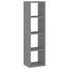vidaXL Wall Cube Shelf Grey 37x29.5x134.5 cm MDF
