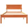 vidaXL Bed Frame with Headboard Wax Brown 75 x 190 cm Solid Pine Wood