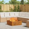 vidaXL Fire Pit Brown 80 x 80 x 30 cm Weathering steel