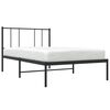 vidaXL Metal Bed Frame without Mattress with Headboard Black 107x203cm