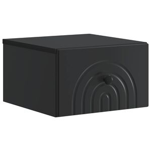 vidaXL Wall-Mounted Bedside Cabinet Black 33 x 34.5 x 20 cm