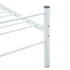 vidaXL Bed Frame without Mattress White Metal 180x200 cm Super King
