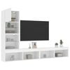 vidaXL 4 Piece TV Wall Units with LED White Engineered Wood