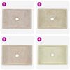 vidaXL Sink 45x30x12 cm Marble High Gloss Cream