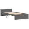 vidaXL Bed Frame without Mattress Grey Solid Wood 75x190 cm Small Single Small Single