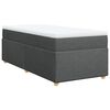 vidaXL Box Spring Bed with Mattress Dark Grey 90x200 cm Fabric