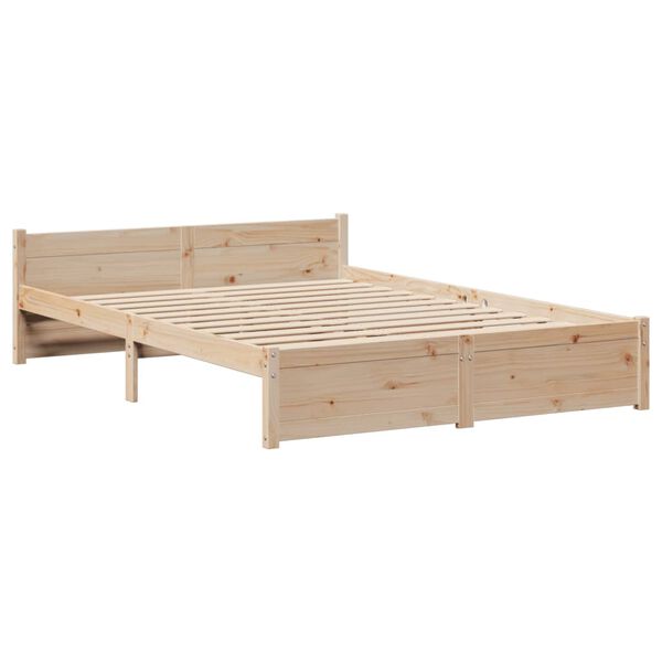 vidaXL Bed Frame with Headboard without Mattress 160x200 cm