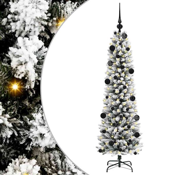 vidaXL Artificial Christmas Tree with 150 LEDs with Stand White 150 cm