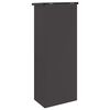 vidaXL Parcel Drop Box with Storage Black 44.5 x 29 x 110.5 cm Steel