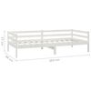 vidaXL Day Bed without Mattress White Solid Wood Pine 90x200cm