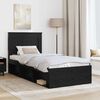 vidaXL Bed Frame with Headboard Black 90 x 190 cm Solid Pine Wood