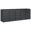 vidaXL Wheelie Bin Storage for 5 Bins Anthracite 340 x 77.5 x 121.5 cm