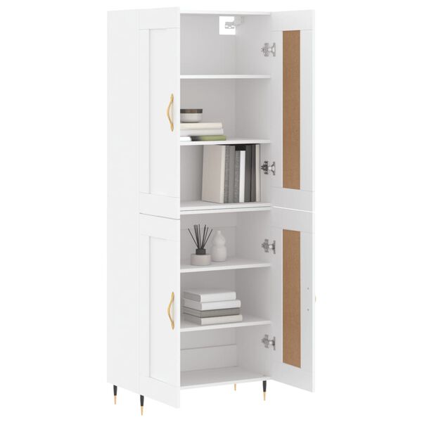 vidaXL Highboard White 69.5x34x180 cm Engineered Wood