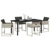 vidaXL Garden Dining Set 5 pcs Light Grey Poly Rattan