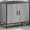 vidaXL Bathroom Sink Cabinet Grey Sonoma 65x33x60 cm Engineered Wood
