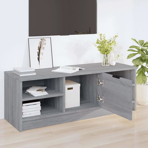 vidaXL TV Cabinet Grey Sonoma 102x35.5x36.5 cm Engineered Wood
