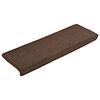 vidaXL Stair Mats 15 pcs 65x21x4 cm Brown Rectangular Edge