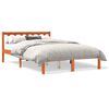 vidaXL Bed Frame without Mattress Wax Brown 135x190 cm Solid Wood Pine