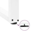 vidaXL Coffee Table Legs U-Shaped 2 pcs White 40x(30-31) cm Steel