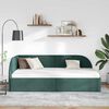 vidaXL Corner Bed Frame Dark Green 80 cm x 200 cm Fabric