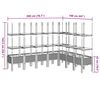 vidaXL Garden Planter with Trellis Light Grey 200x160x142.5 cm PP