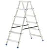 vidaXL Aluminium Double-Sided Step Ladder 6 Steps 136 cm