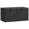 vidaXL Wall-Mounted TV Cabinet Black 59.5 x 31 x 30 cm Engineered Wood