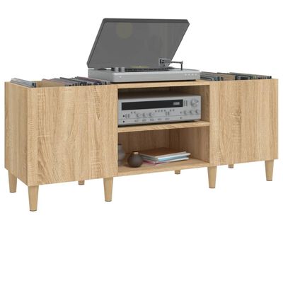 vidaXL Record Cabinet Sonoma Oak 121x38x48 cm Engineered Wood