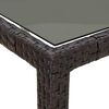 vidaXL Garden Dining Table Brown 190 x 90 x 75 cm Poly rattan