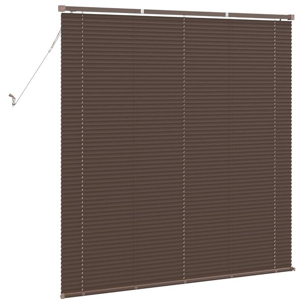 vidaXL Venetian Blind Manual Dark Brown with Pattern 150 x 150 cm PVC