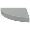 vidaXL Floating Corner Shelves 4 pcs High Gloss Grey 25x25x3.8 cm MDF