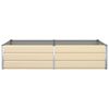vidaXL Planter Ivory 195 x 100 x 45 cm Galvanised Steel