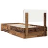 vidaXL Bed Frame with Headboard Old Wood 90 x 200 cm Engineered Wood