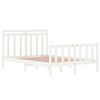 vidaXL Bed Frame without Mattress White 135x190 cm Double Solid Wood