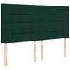 vidaXL Box Spring Bed with Mattress Dark Green 200x200 cm Velvet