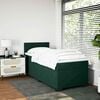 vidaXL Box Spring Bed with Mattress Dark Green 100x200 cm Velvet