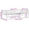 vidaXL Bed Frame White 100x200 cm Solid Wood Pine