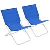 vidaXL Folding Beach Chairs 2 pcs Blue