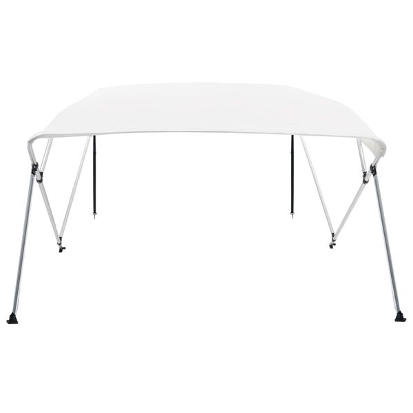 vidaXL 4 Bow Bimini Top White 243x180x137 cm