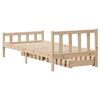 vidaXL Bed Frame without Mattress 100x200 cm Solid Wood Pine